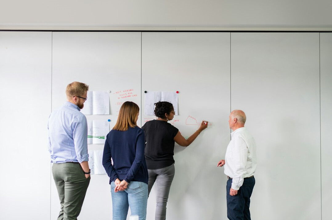 team collaboration in office