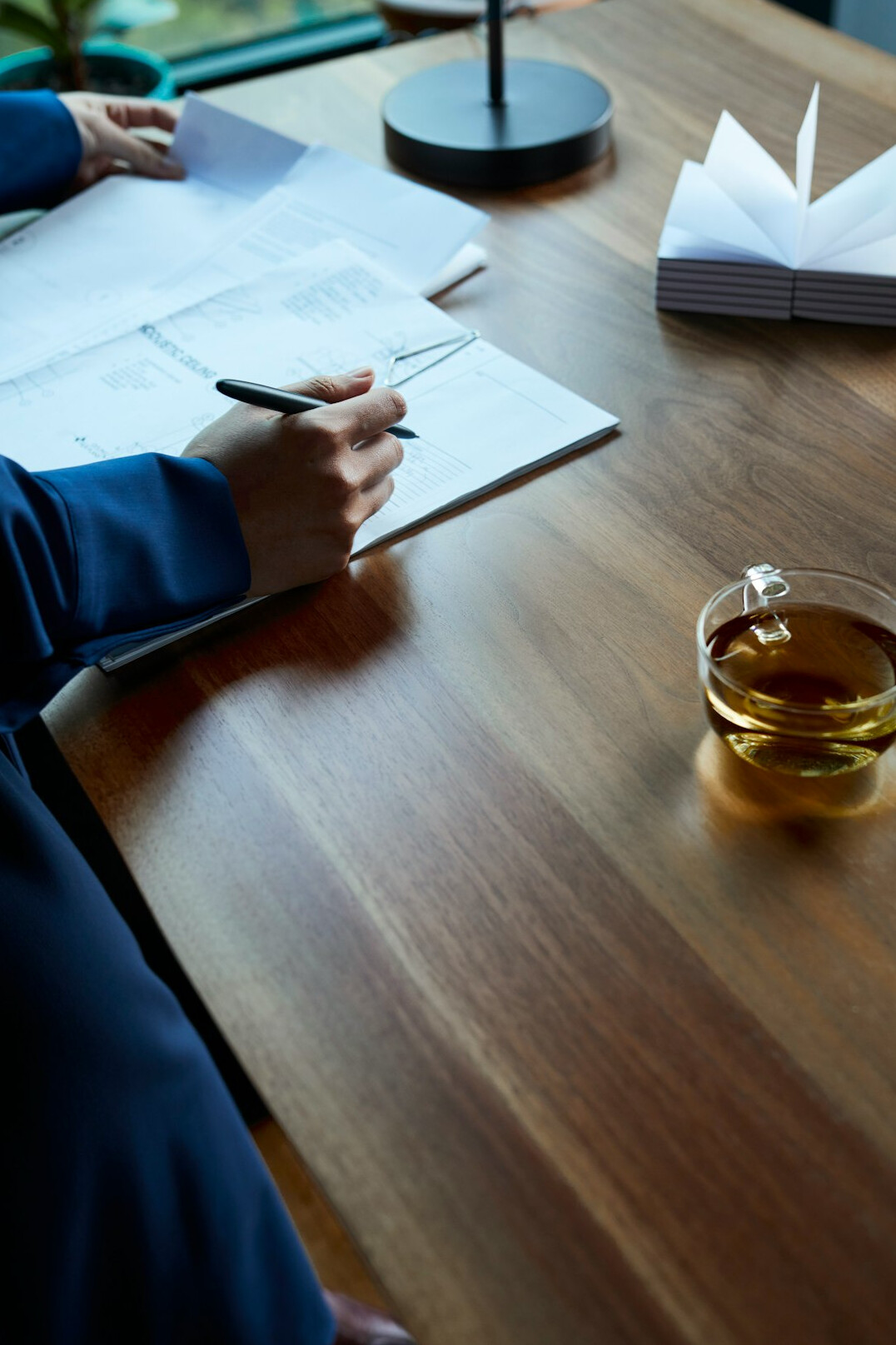 insurance documents on desk